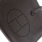 Hermes Evelyne Iiipm Black Shoulder Bag Taurillon Clemence Stamp — view 8