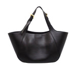 Prada Medium Leather Tote Calfskin Black Gold — view 2