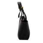Prada Medium Leather Tote Calfskin Black Gold — view 5
