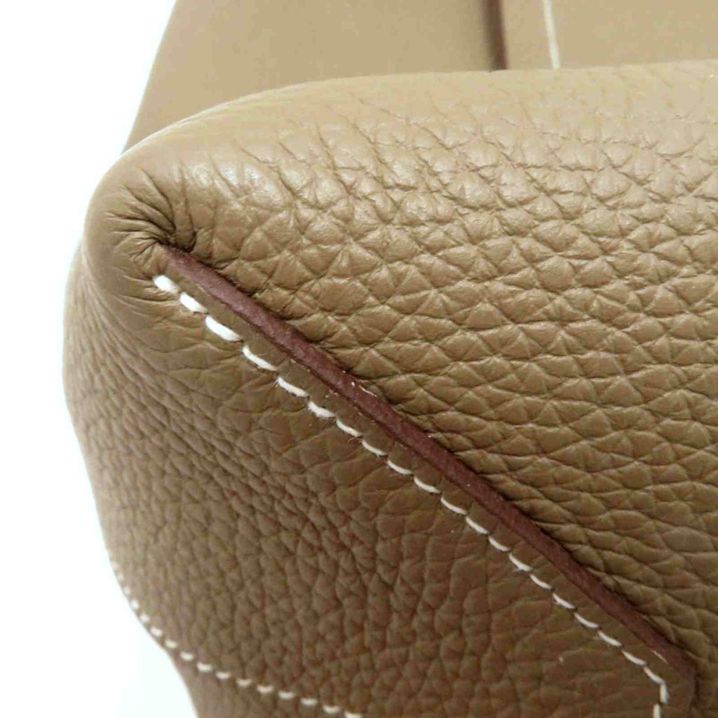 Hermes Cabas Sellier 46 Etoupe Tote Taurillon Clemence Stamp — view 6