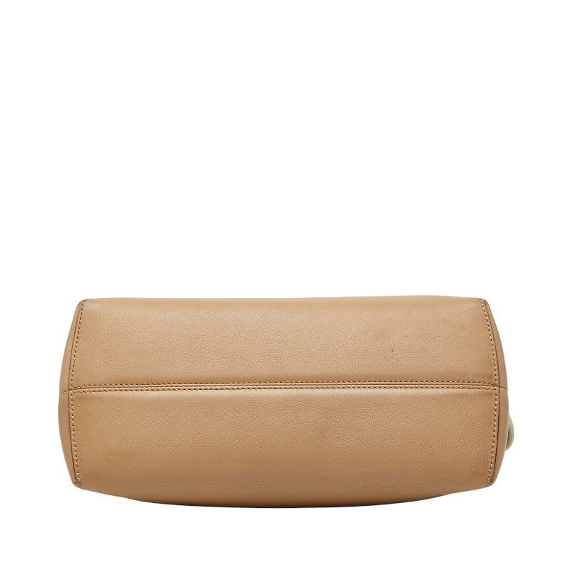 Fendi by the Way Medium Shoulder Bag Beige Black Leather — view 3