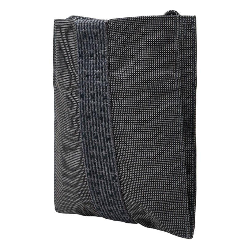 Hermes Herline Crossbody Shoulder Bag Pochette Gray Canvas — view 2