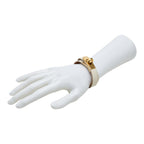 Hermes Kelly Double Tour T3 Ivory White Leather Plated Bracelet — view 7