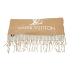 Louis Vuitton Monogram Echarpe Reykjavik Scarf Brown Beige Cashmere — view 2