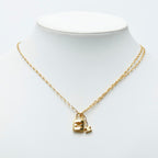 Celine Triomphe Padlock Necklace Gold Plated — view 7