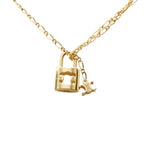 Celine Triomphe Padlock Necklace Gold Plated — view 2