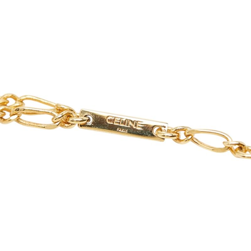 Celine Triomphe Padlock Necklace Gold Plated — view 5