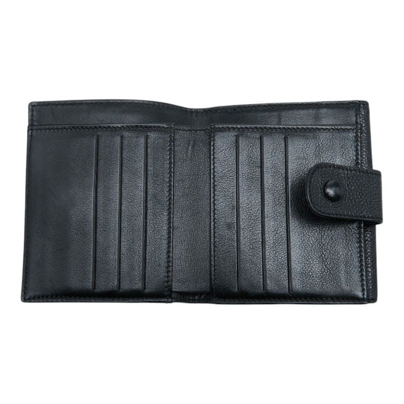 Chanel CC Logo Bifold Wallet Black Caviar Leather — view 8