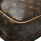 Louis Vuitton Monogram Reporter PM Crossbody Shoulder Bag Brown Leather — view 6