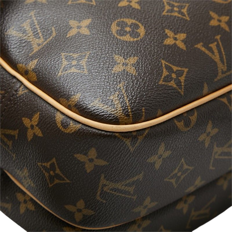 Louis Vuitton Monogram Reporter PM Crossbody Shoulder Bag Brown Leather — view 6
