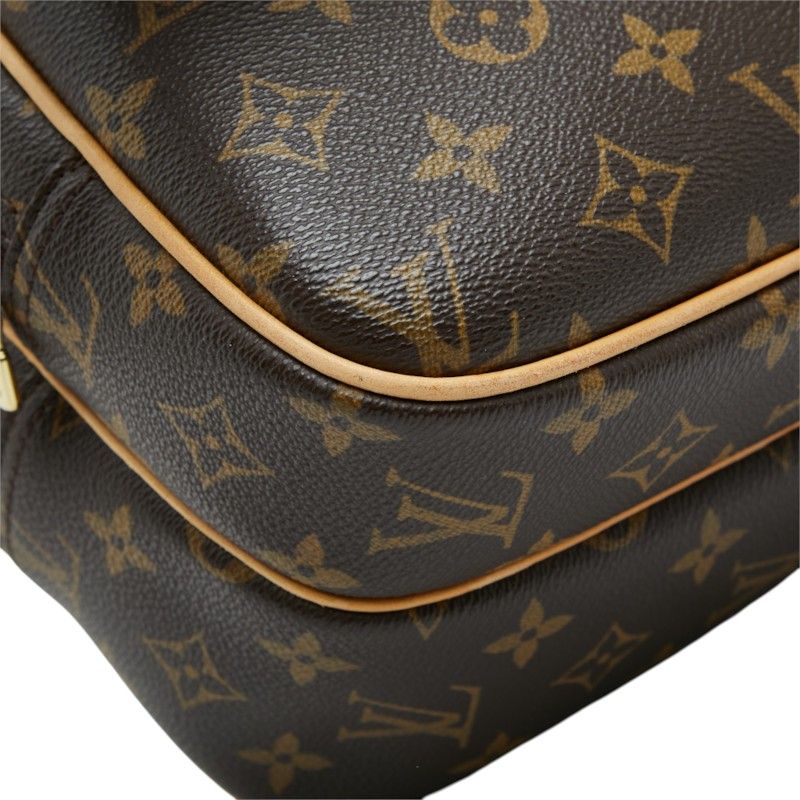 Louis Vuitton Monogram Reporter PM Crossbody Shoulder Bag Brown Leather — view 5