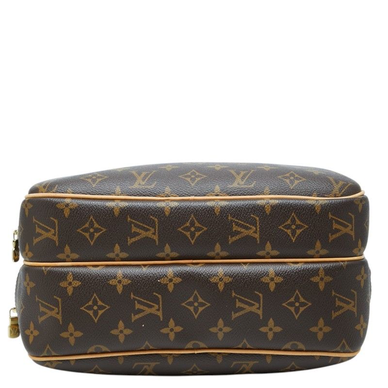 Louis Vuitton Monogram Reporter PM Crossbody Shoulder Bag Brown Leather — view 3