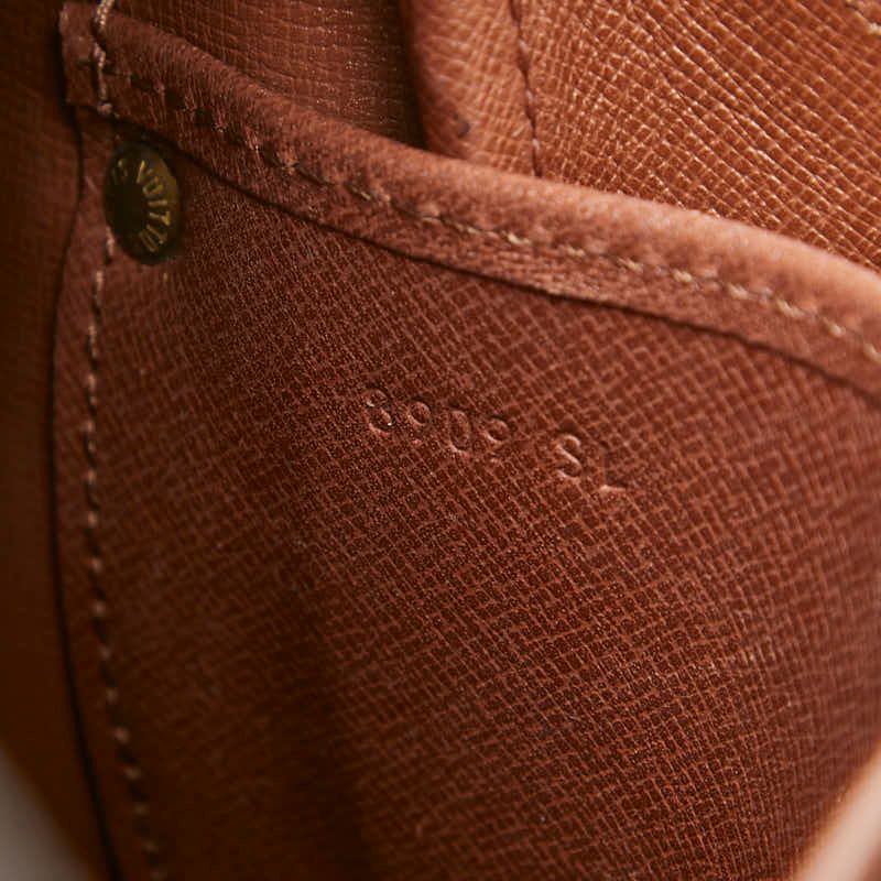 Louis Vuitton Monogram Cartouchiere GM Crossbody Shoulder Bag Brown Leather — view 8
