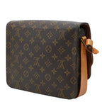 Louis Vuitton Monogram Cartouchiere GM Crossbody Shoulder Bag Brown Leather — view 2