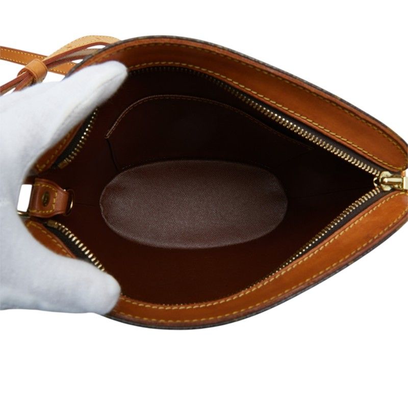 Louis Vuitton Monogram Drew Crossbody Shoulder Bag Brown Leather — view 7