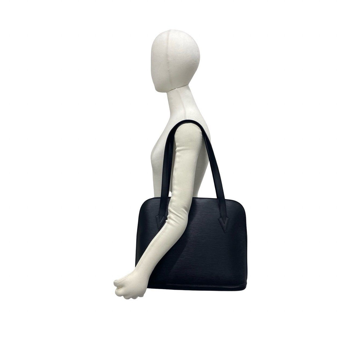 Louis Vuitton Vintage Lussac Epi Leather Tote Shoulder Bag Noir — view 2