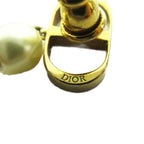 Dior Earrings CD Logo Faux Pearl Gold — view 5