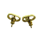 Dior Earrings CD Logo Faux Pearl Gold — view 4