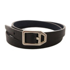 Hermes Paddock Double Tour Leather Bracelet T4 S FS Stamp Black Navy