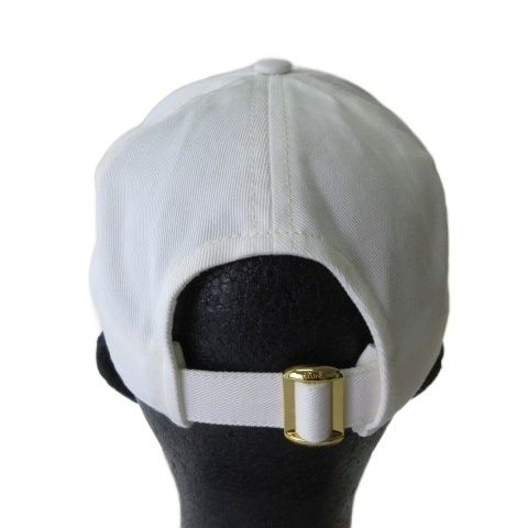 Celine Cap Hat Logo Embroidery White — view 3