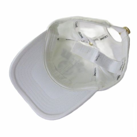 Celine Cap Hat Logo Embroidery White — view 5