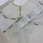 Celine Cap Hat Logo Embroidery White — view 4