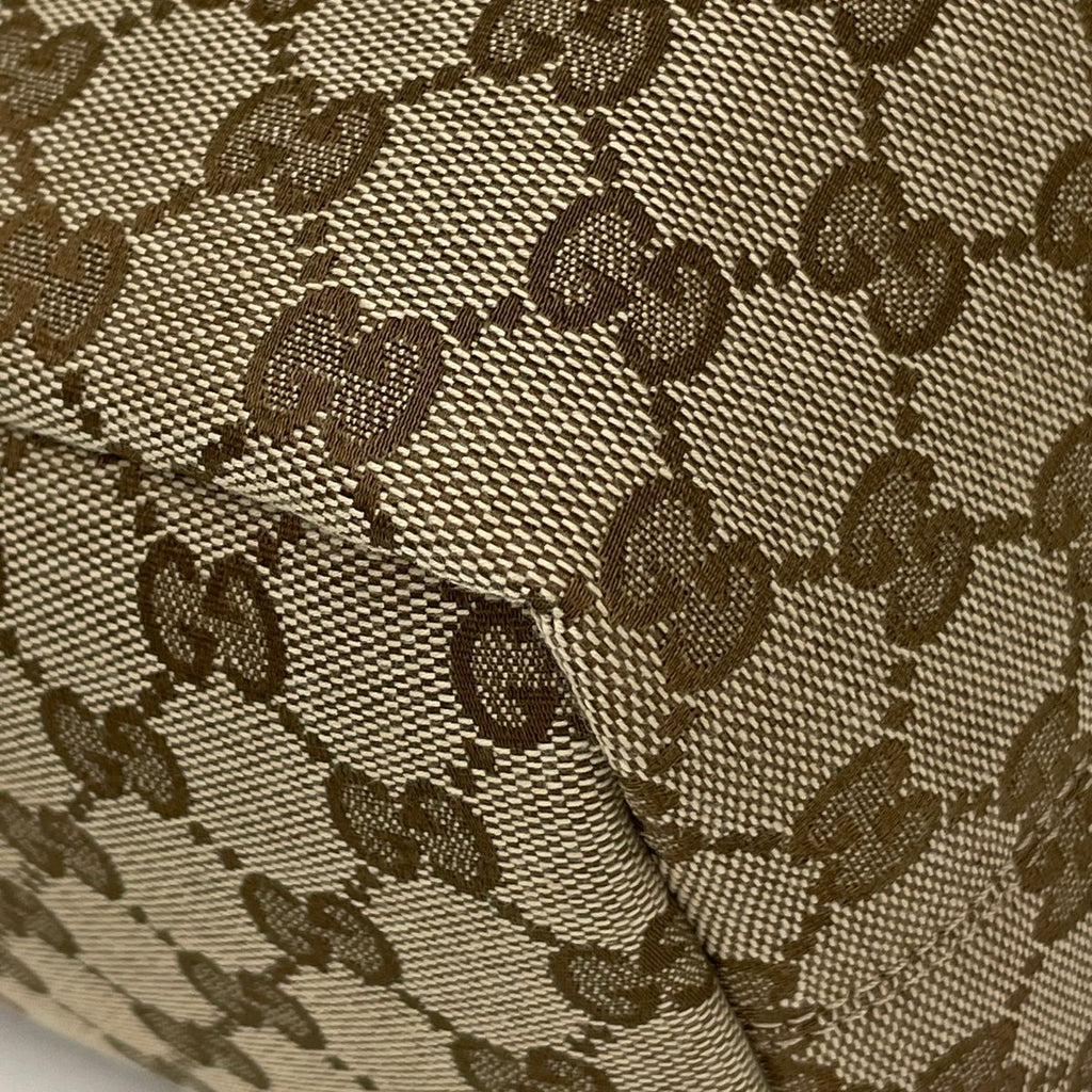 Gucci Vanity Medium Top Handle Bag 3way Double G GG Canvas Brown — view 3