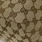 Gucci Vanity Medium Top Handle Bag 3way Double G GG Canvas Brown — view 3