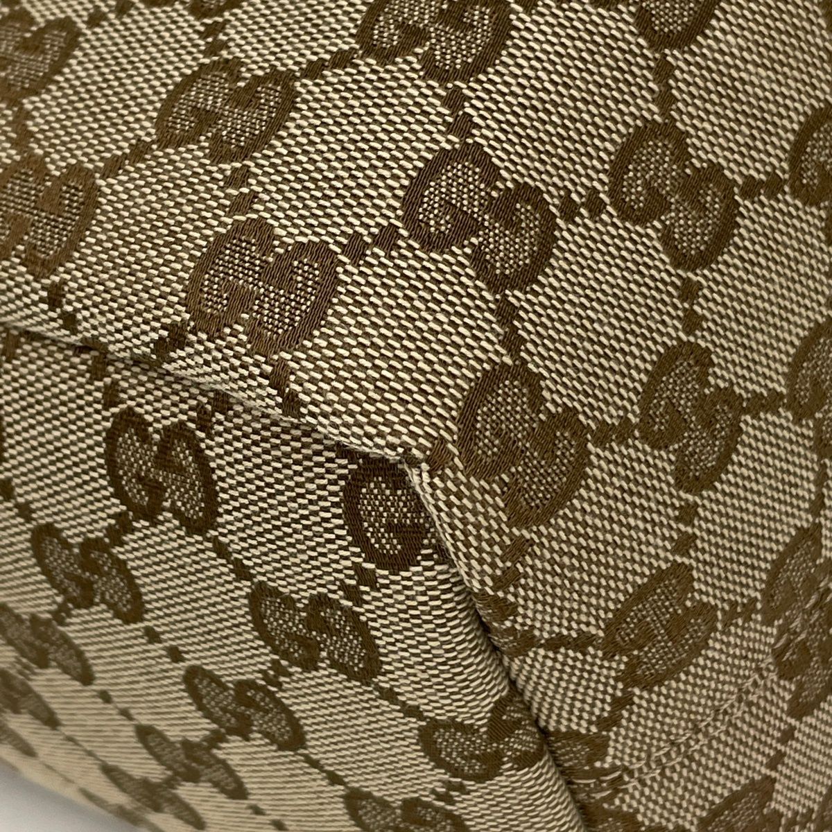 Gucci Vanity Medium Top Handle Bag 3way Double G GG Canvas Brown — view 3