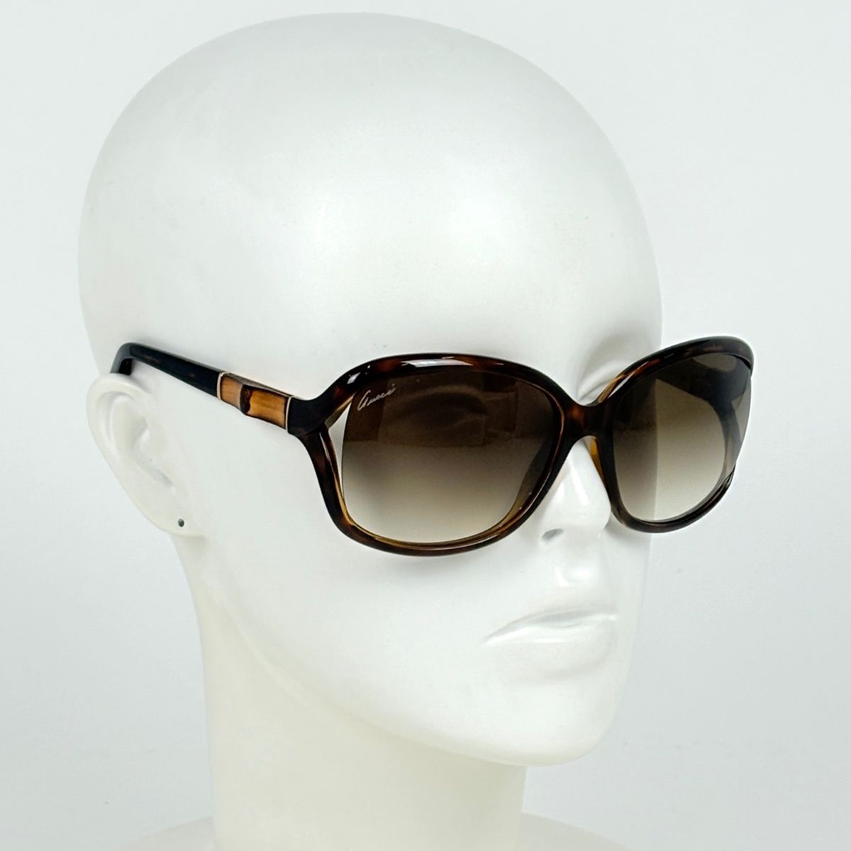 Gucci Sunglasses Bamboo Demi Pattern Acetate Brown Eyewear — view 5