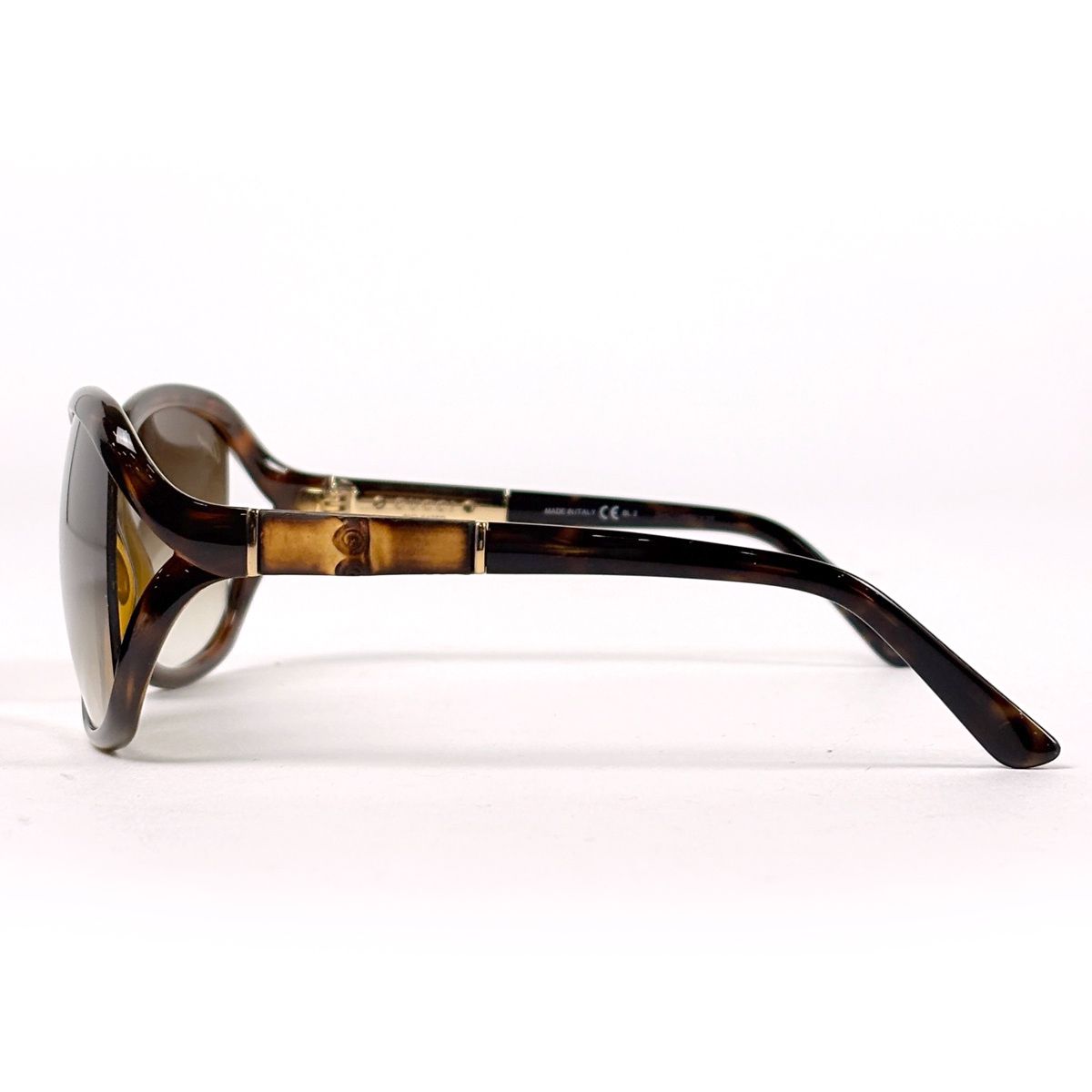 Gucci Sunglasses Bamboo Demi Pattern Acetate Brown Eyewear — view 2