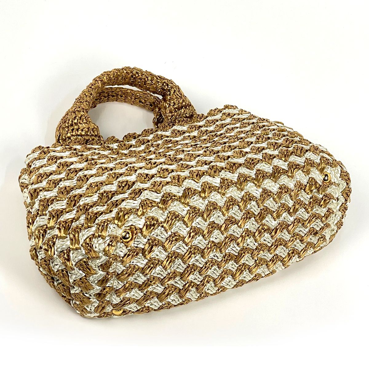 Prada Canapa Tote Raffia Brown — view 2