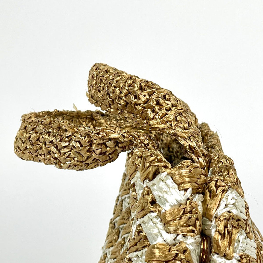 Prada Canapa Tote Raffia Brown — view 5