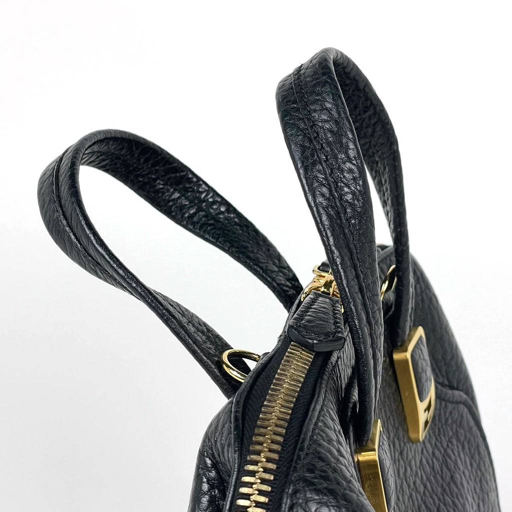 Fendi Chameleon Handbag 2-Way Leather Black — view 5