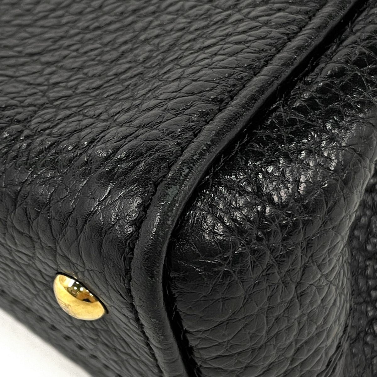 Fendi Chameleon Handbag 2-Way Leather Black — view 3