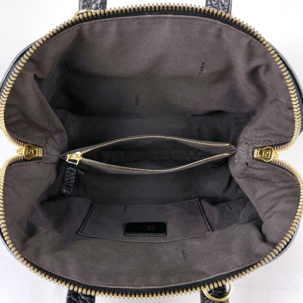 Fendi Chameleon Handbag 2-Way Leather Black — view 8