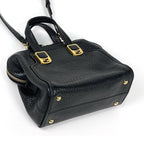 Fendi Chameleon Handbag 2-Way Leather Black — view 2