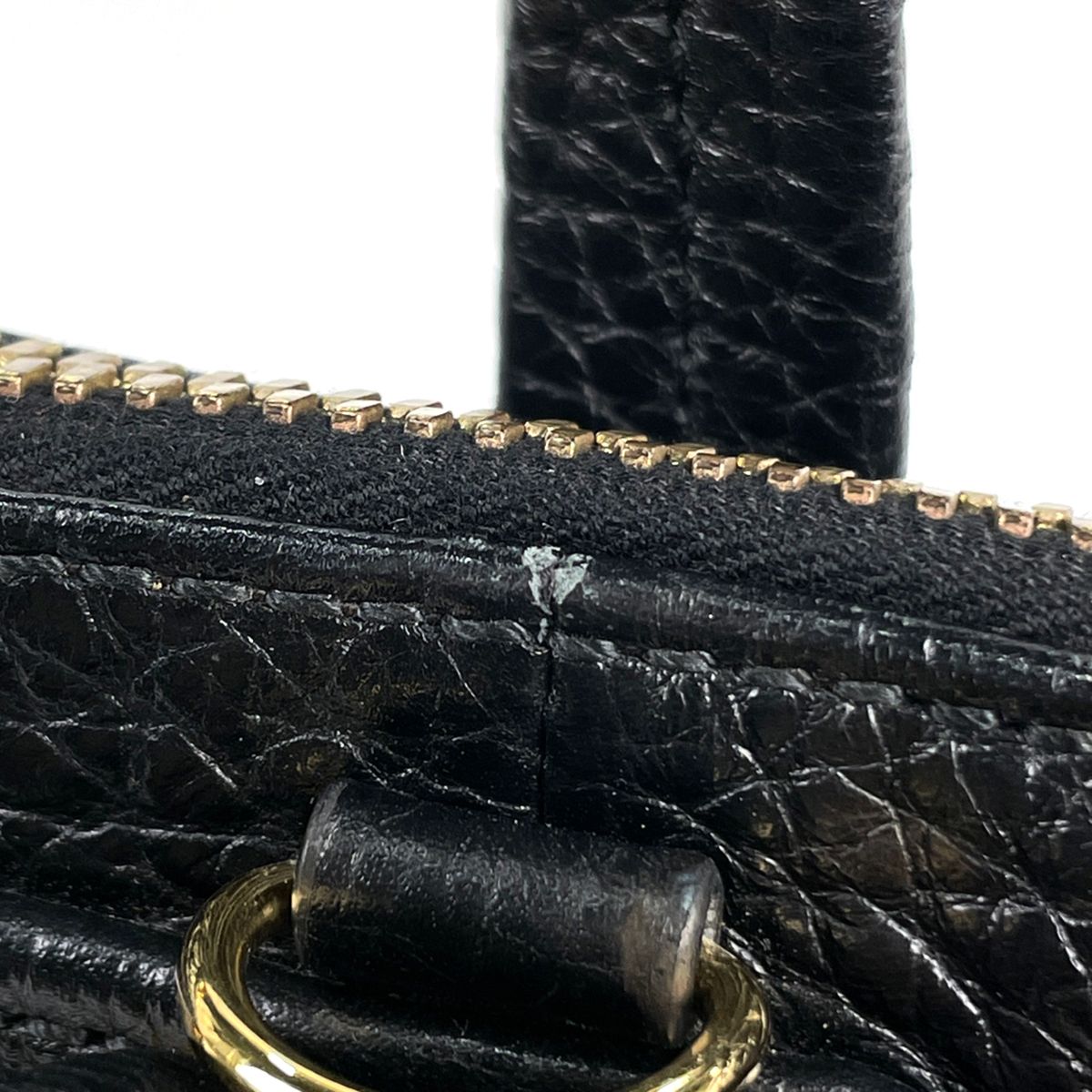 Fendi Chameleon Handbag 2-Way Leather Black — view 4
