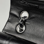 Chanel Shoulder Bag Quilted Double Flap CC Logo Leather Black — view 6