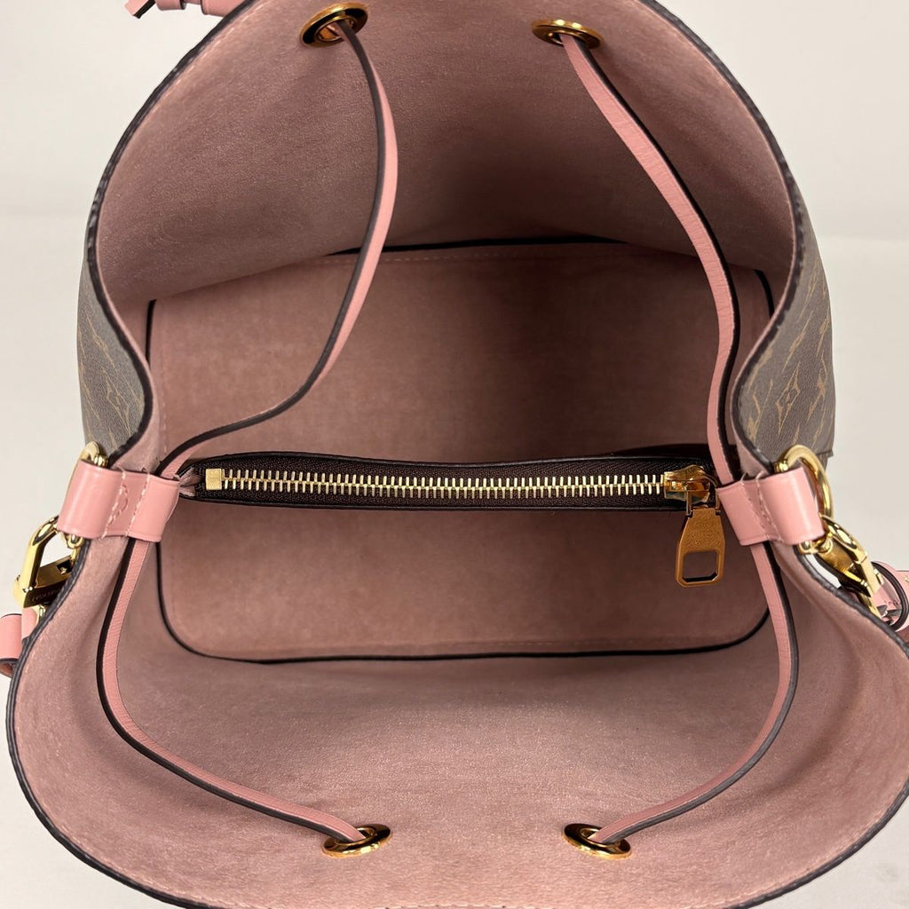 Louis Vuitton Neo Noe Shoulder Bag Drawstring Monogram Rose Poudre Brown — view 6