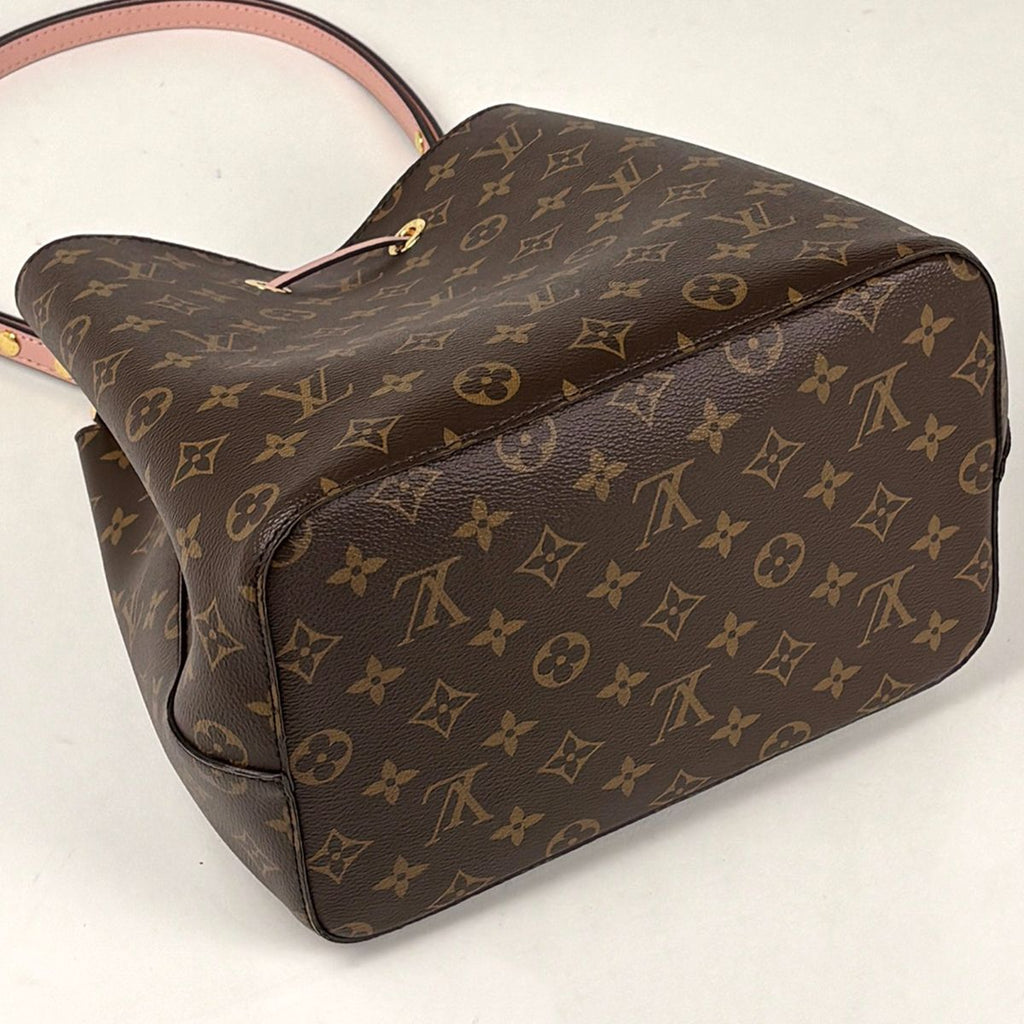 Louis Vuitton Neo Noe Shoulder Bag Drawstring Monogram Rose Poudre Brown — view 2