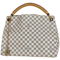 Louis Vuitton Artsy MM Shoulder Bag Damier Azur White
