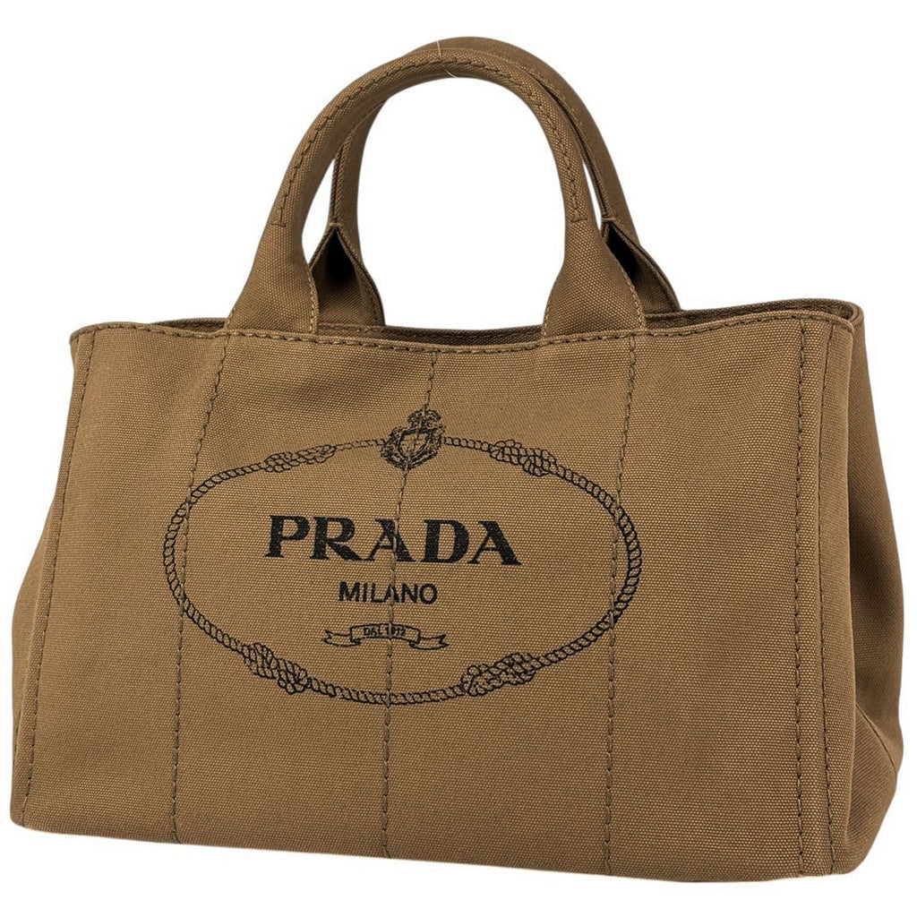 Prada Tote Canapa 2-Way Canvas Brown
