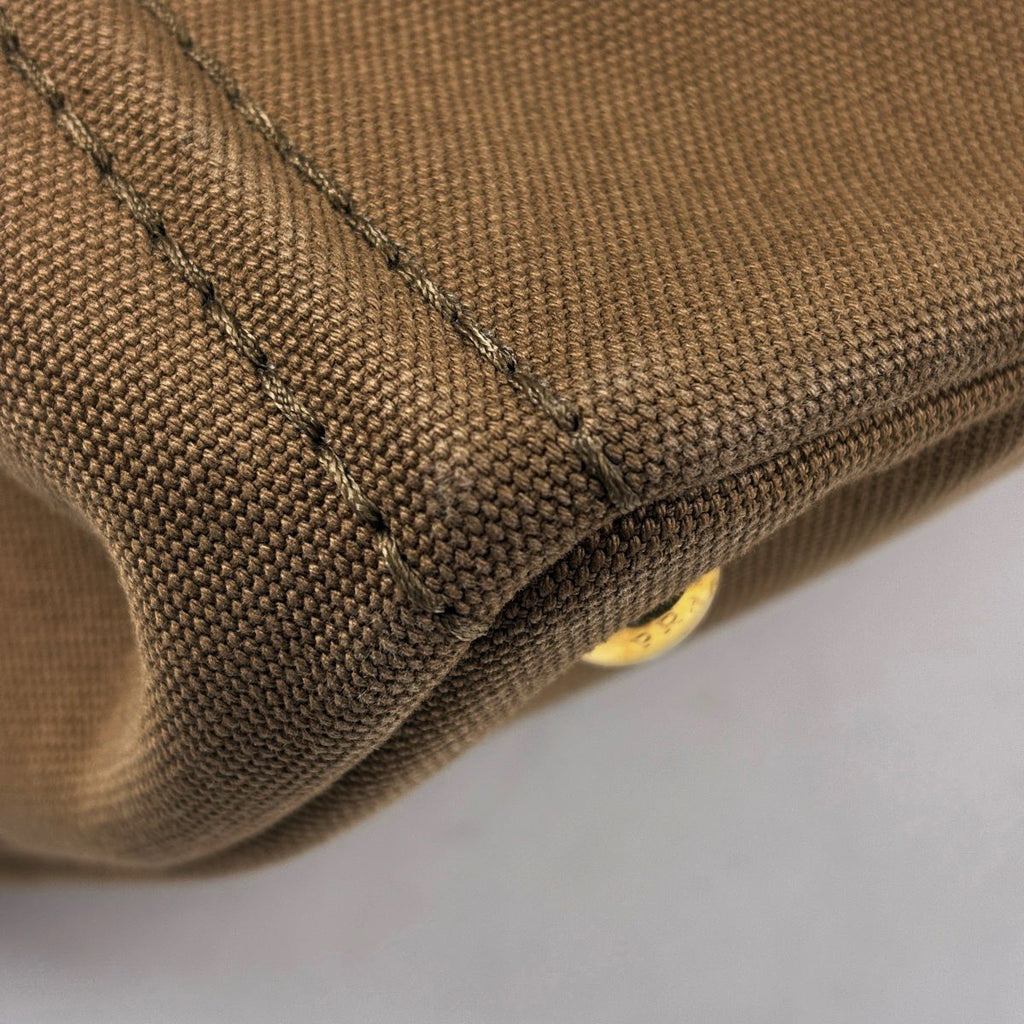Prada Tote Canapa 2-Way Canvas Brown — view 3