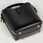 Saint Laurent Paris le 37 Mini Bucket Bag 2-Way Leather Black — view 2