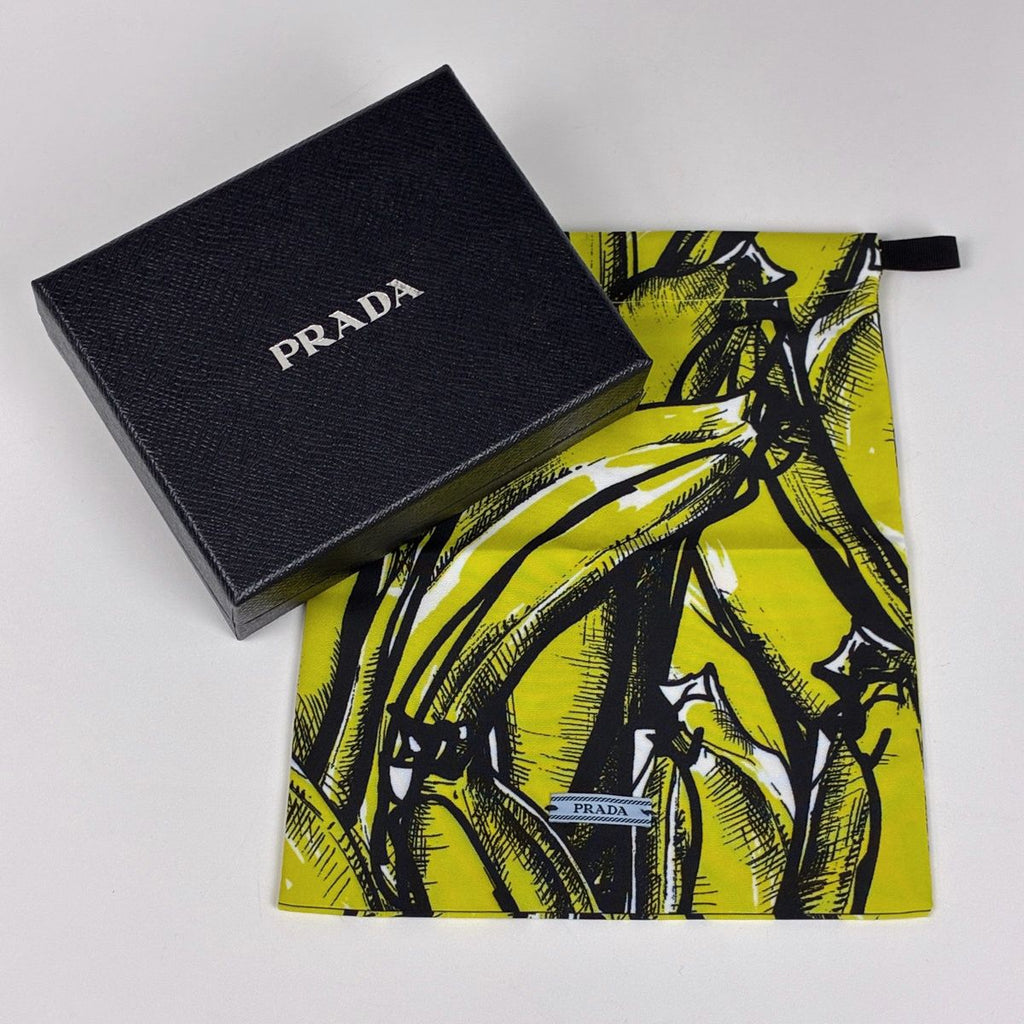 Prada Saffiano Triangle Wallet Bifold Leather Nero — view 6