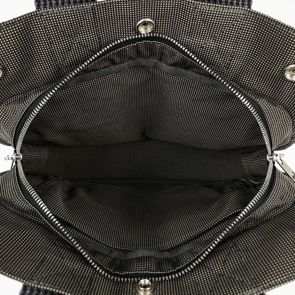 Hermes Herline PM Tote Nylon Canvas Gray Black — view 5