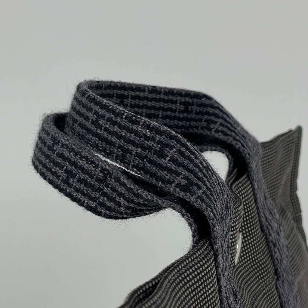 Hermes Herline PM Tote Nylon Canvas Gray Black — view 4