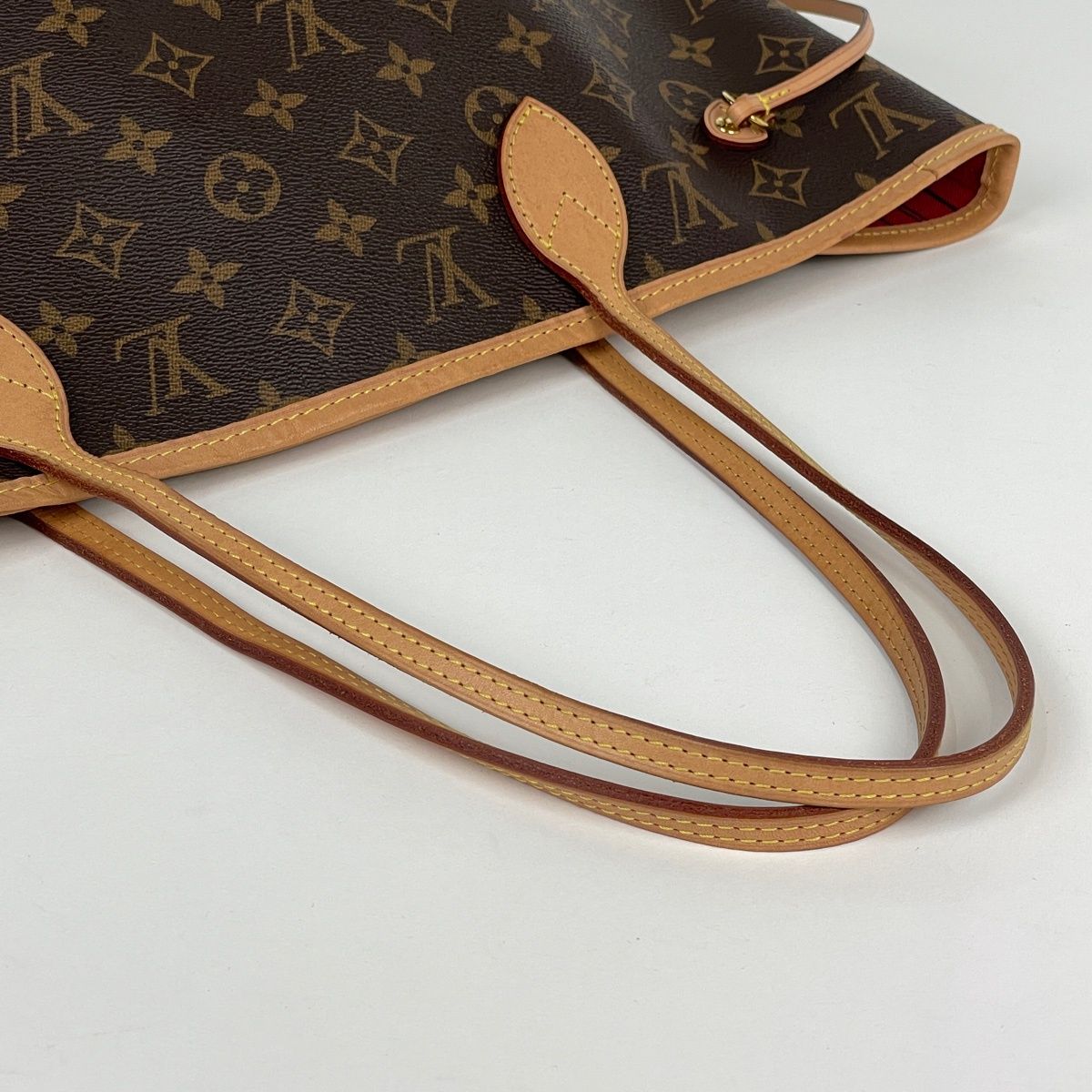 Louis Vuitton Neverfull MM Tote Monogram Brown Cerise — view 8