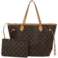 Louis Vuitton Neverfull MM Tote Monogram Brown Cerise